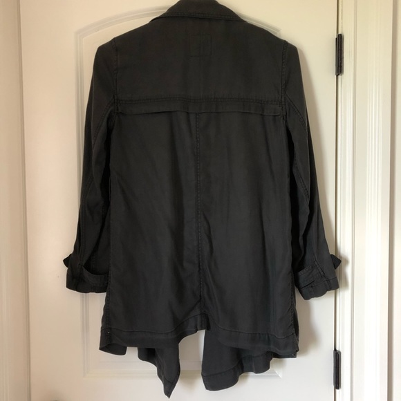 A&F Long Gray Trench Coat Size S - Picture 4 of 7